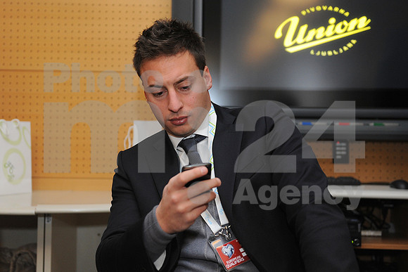 Ljubljana, Football association of Slovenia (Slovenian cup draw, video press conference and UEFA Euro 2016 qualifying draw)
