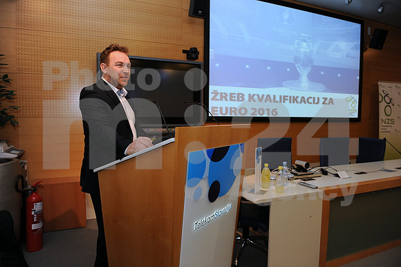Ljubljana, Football association of Slovenia (Slovenian cup draw, video press conference and UEFA Euro 2016 qualifying draw)
